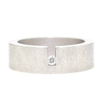Niessing Ring Modell Laufsteg in 950er Platin mit einem beweglichen Brillanten, liegend frontal