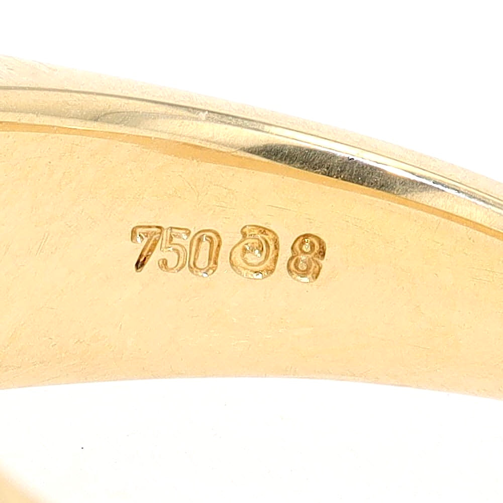 Ring in 750er Gelbgold mit Brillanten, Goldstempel