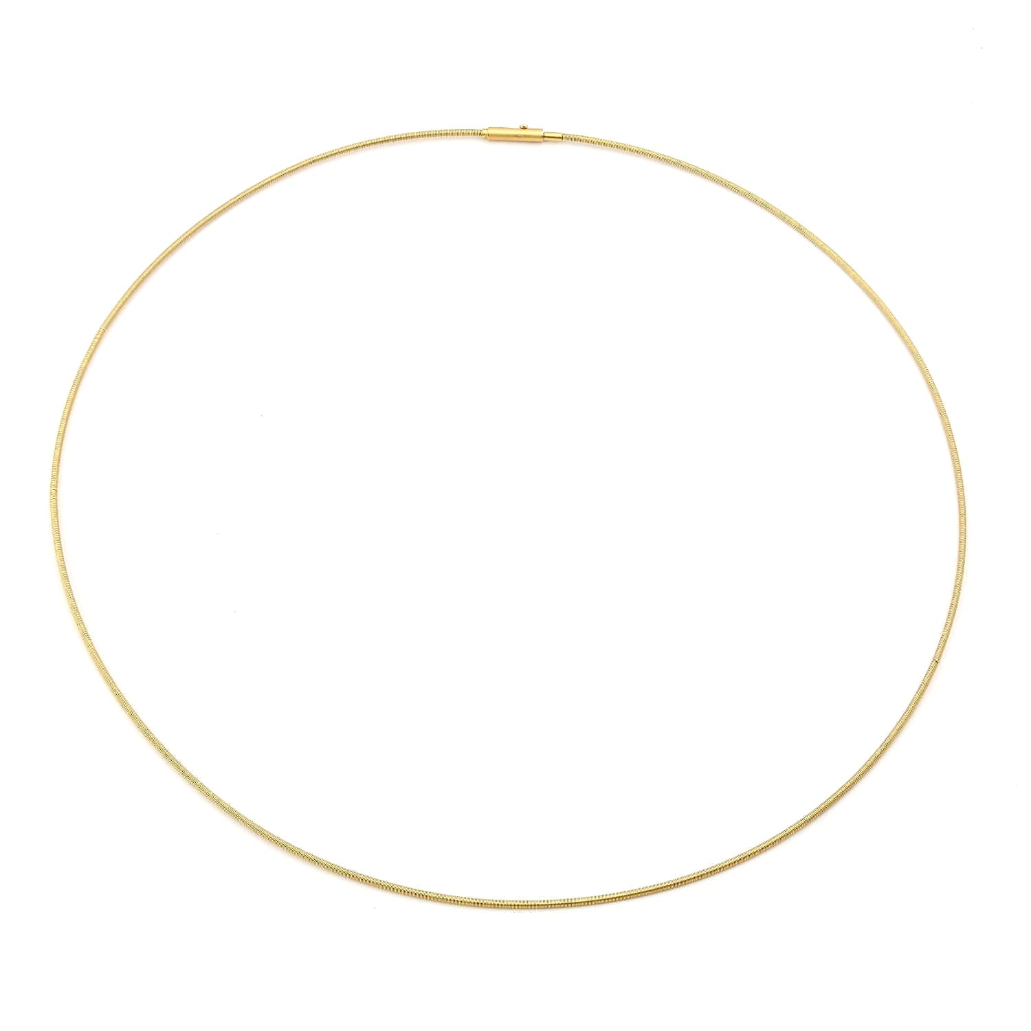 Micha Bunz Halsreif/Schnur 60 cm  in 750er Roségold, liegend geschlossen