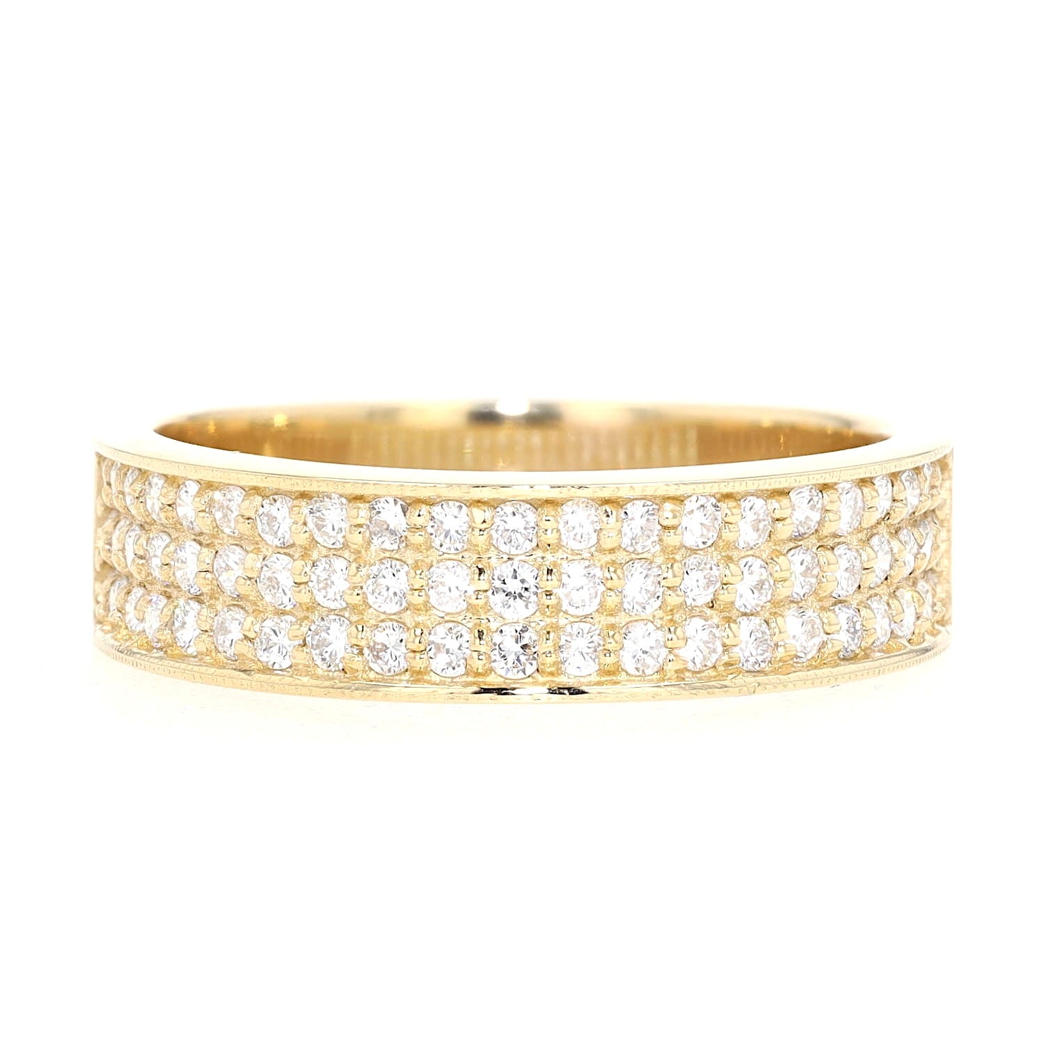 Ring in 585er Gelbgold mit Brillanten, liegend frontal