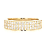 Ring in 585 yellow gold Brilliants, lying frontally