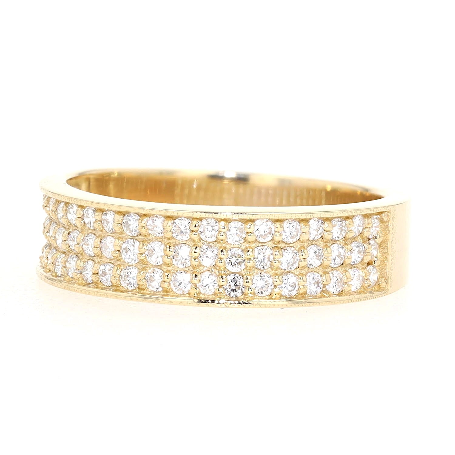 Ring in 585er Gelbgold mit Brillanten, liegend links gedreht