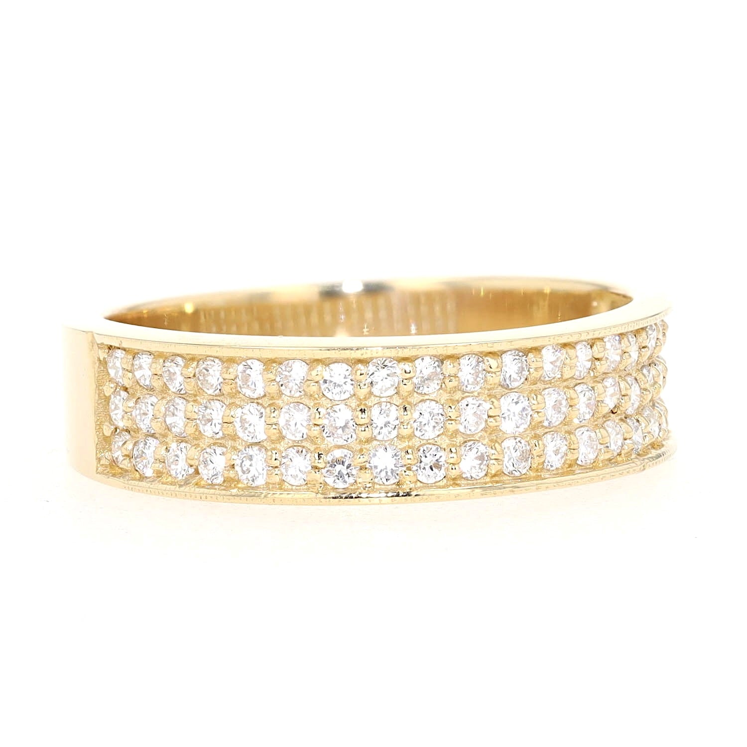 Ring in 585 yellow gold Brilliants, lying on the right