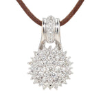 Pendant in 585 white gold with a total of approx. 1.0 ct Brilliants  , hanging frontally