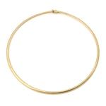 Omega ring in 585 yellow gold, closed with a loop