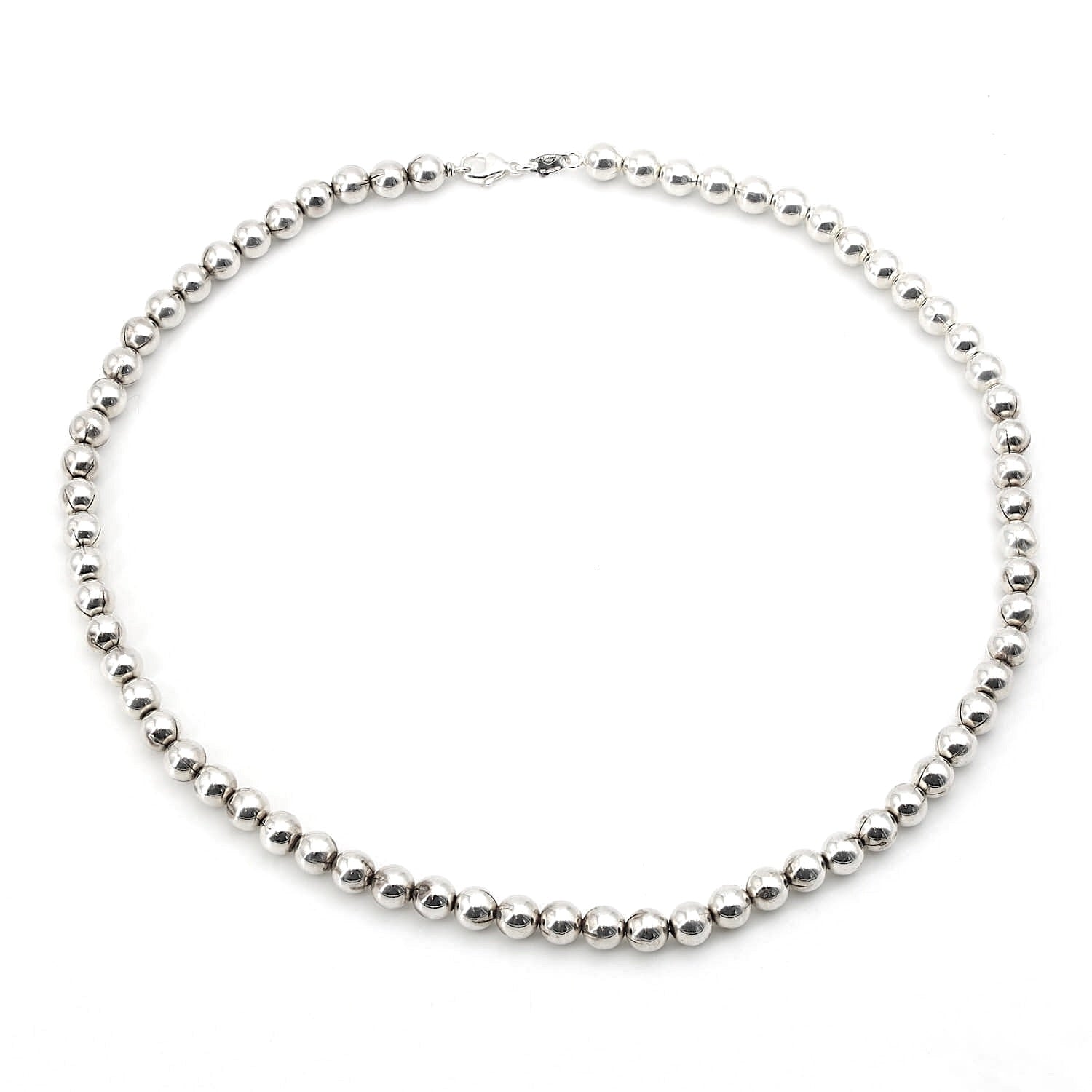 Stefanie Saint Jacques ball chain made of 925 silver, closed horizontally