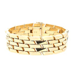 Breites Vintage Armband in 585er Gelbgold, liegend geschlossen frontal