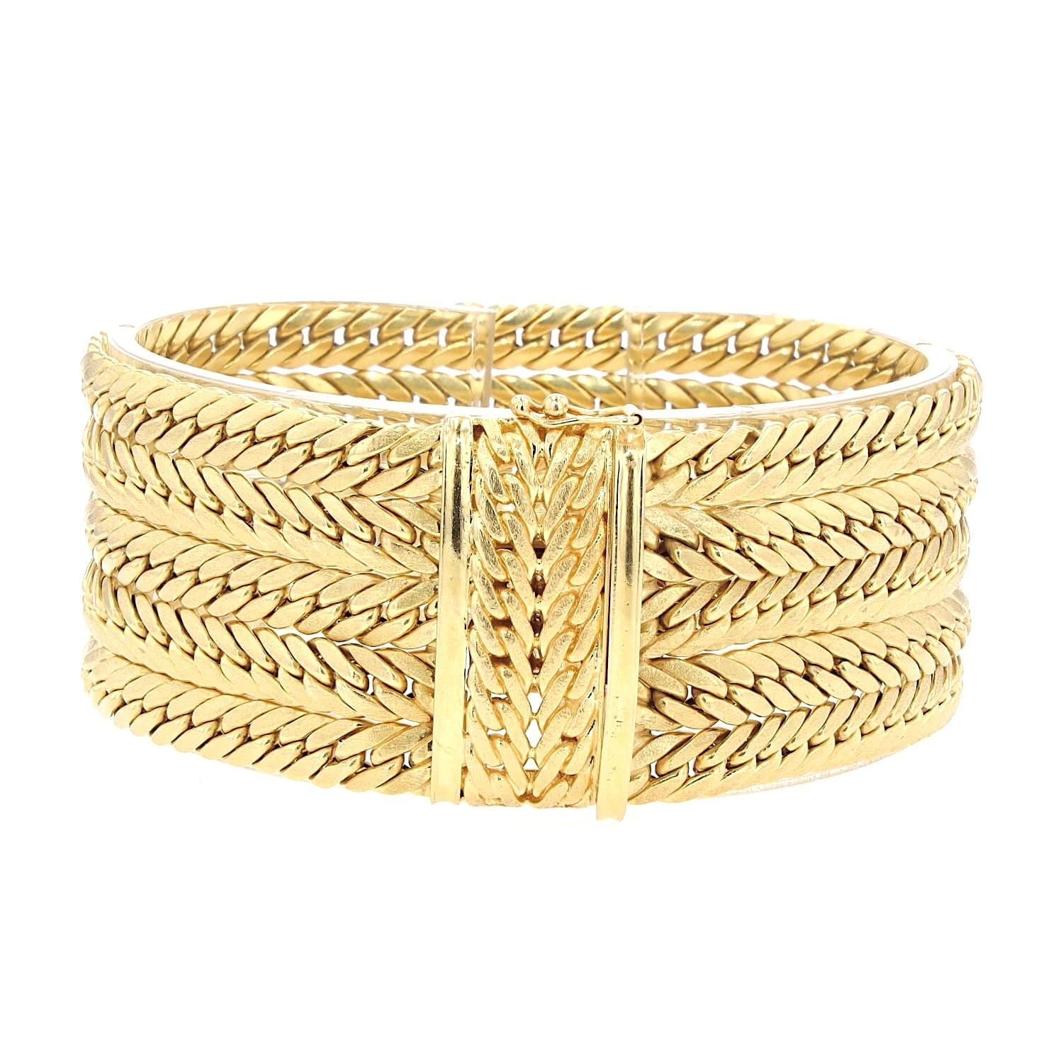UNOAERRE Vintage - multi-row chain link bracelet made of 750 yellow gold, lying closed at the front