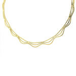 Fine vintage necklace in 585 yellow gold, hanging turned left